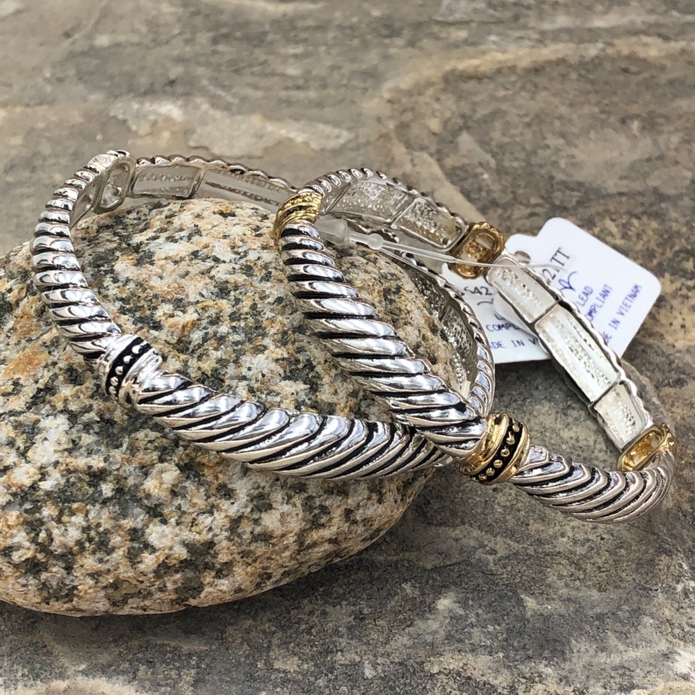🍀 Cable Twist Simple Stretch Bracelet